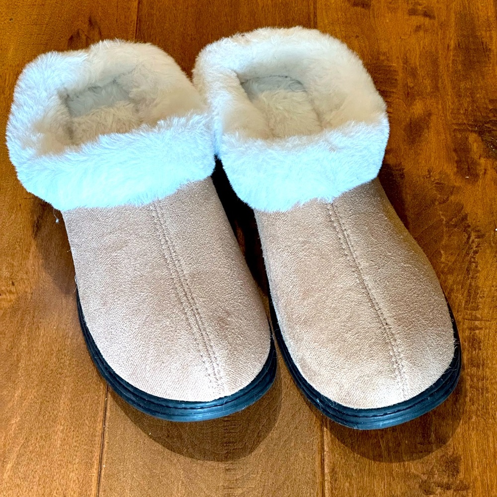 Fur Lined Winter Slippers